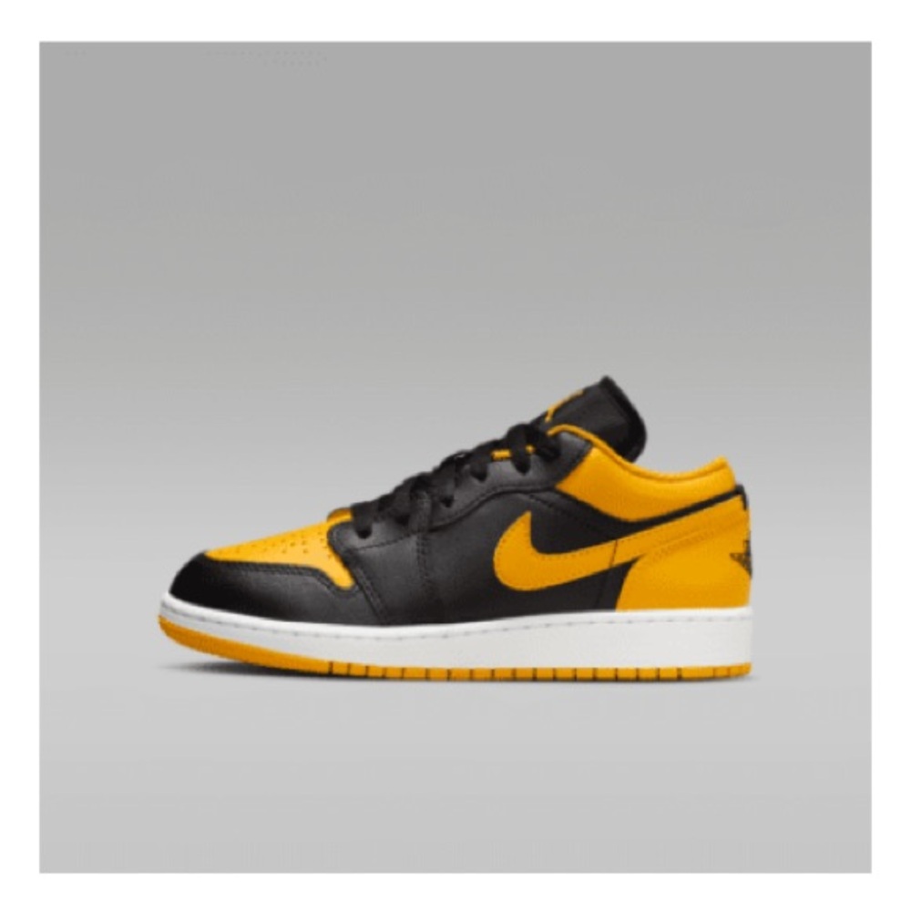 Air Jordan 1 Low 6.5Y/8W Black/ White/ Yellow Ochre